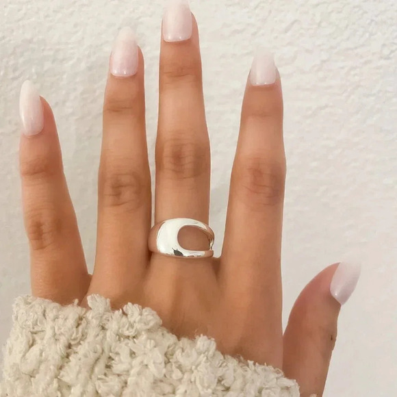 925 Sterling Silver Chunky Bold Statement Ring Minimalist Wrap Ring - Picture 2 of 10